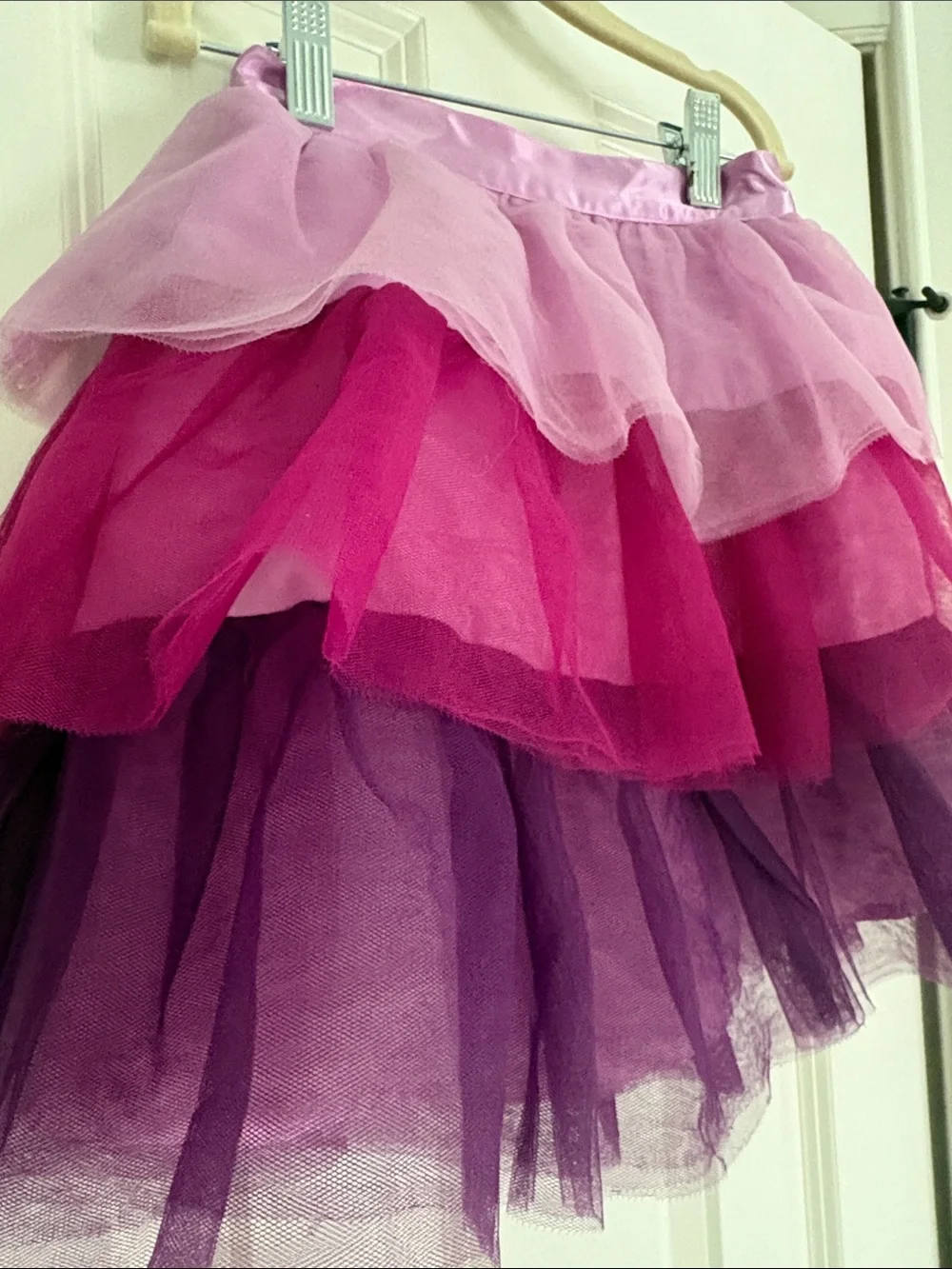 Janie & Jack Girls Tiered Pink & Purple Tulle Skirt